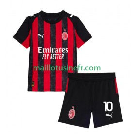Maillot de Foot AC Milan Rafael Leao 10 Domicile 2025-26 - Enfant